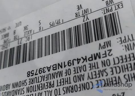 2022 Ford Edge Sel из США, поврежденный, VIN 2FMPK4J91NBA39758